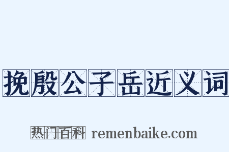 挽殷公子岳近义词是什么意思的图片